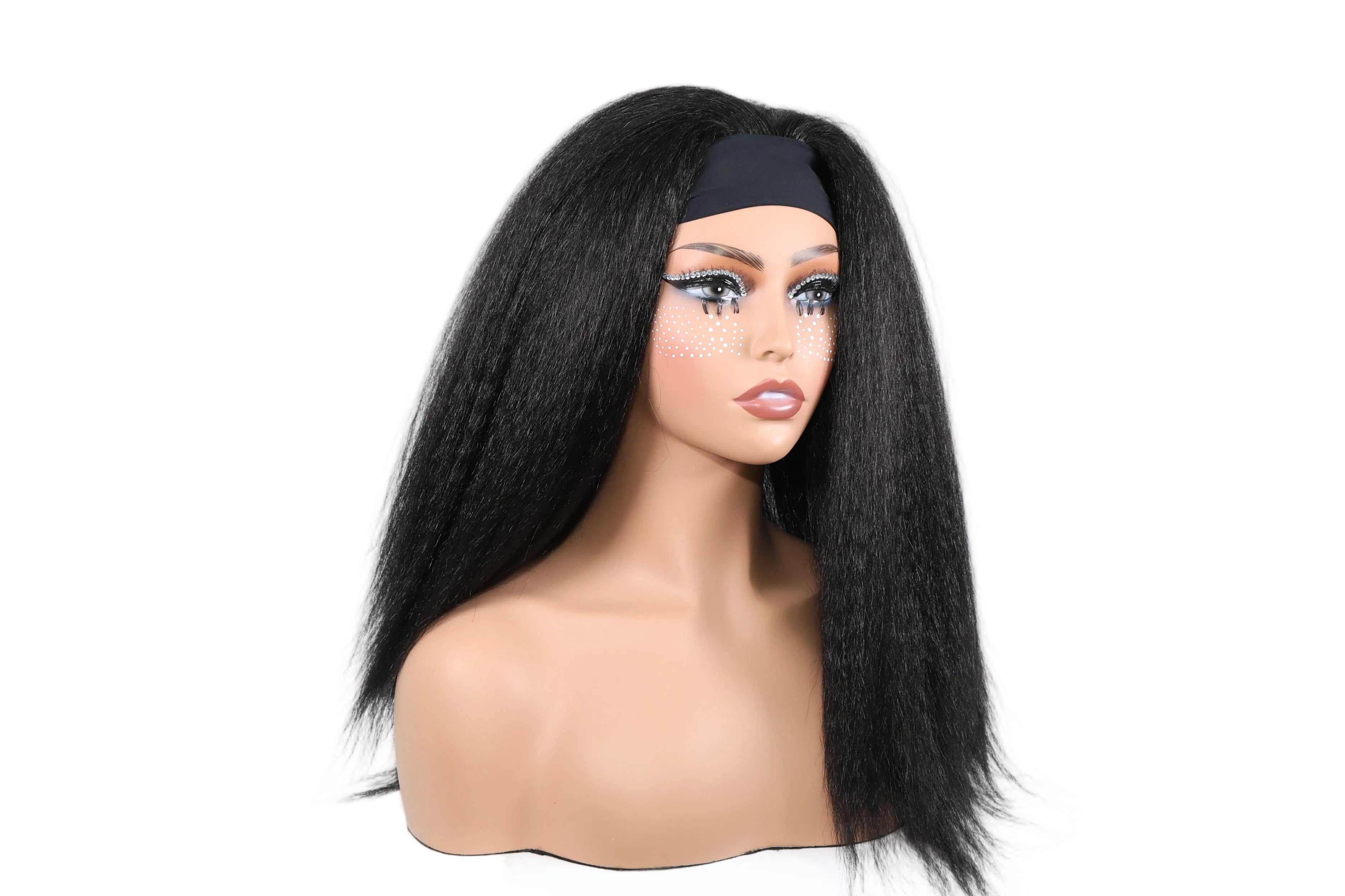 Synthetic wig hairband