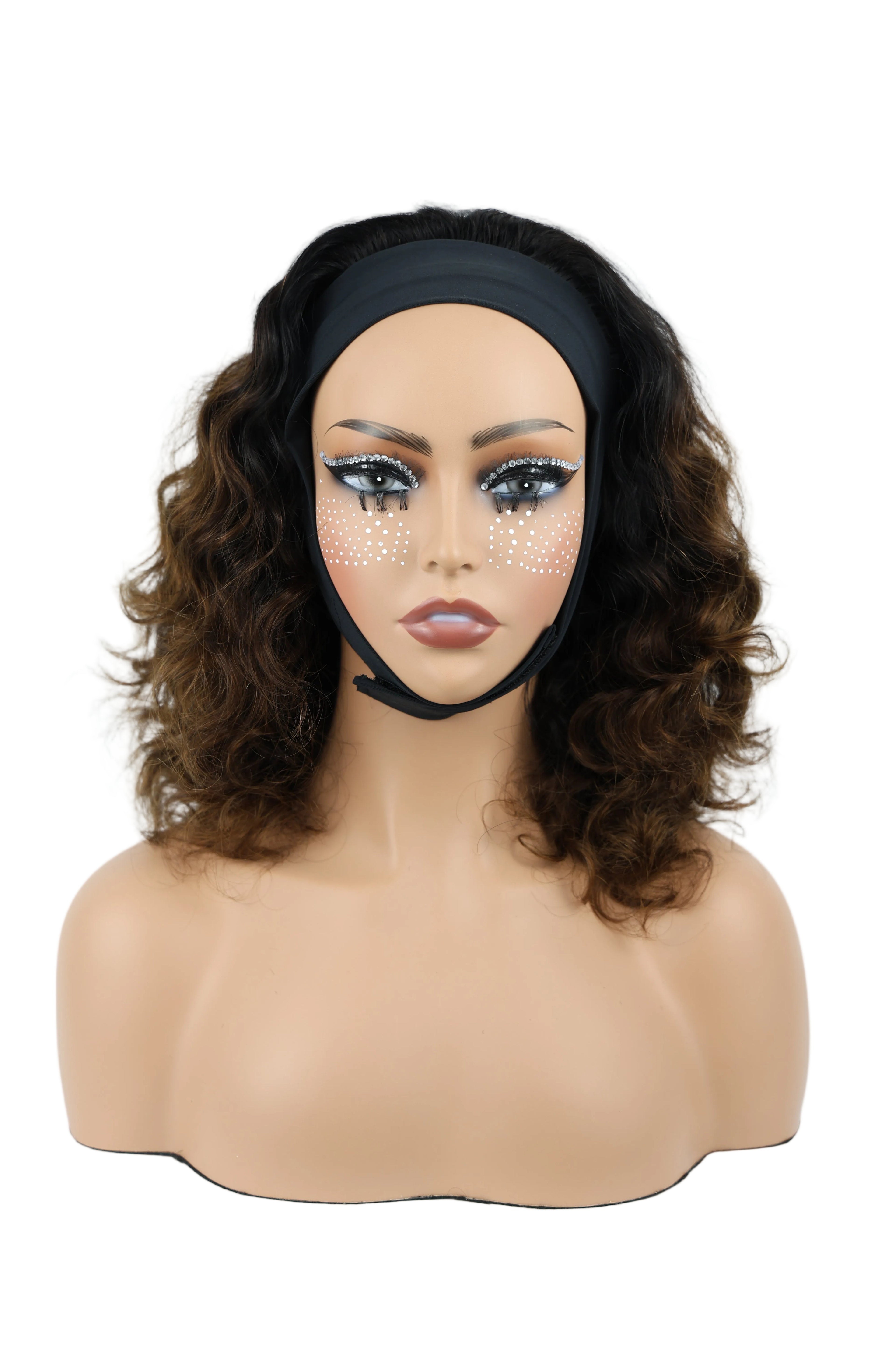 Full human hair wig, Vietnamese hair quality hairband s18