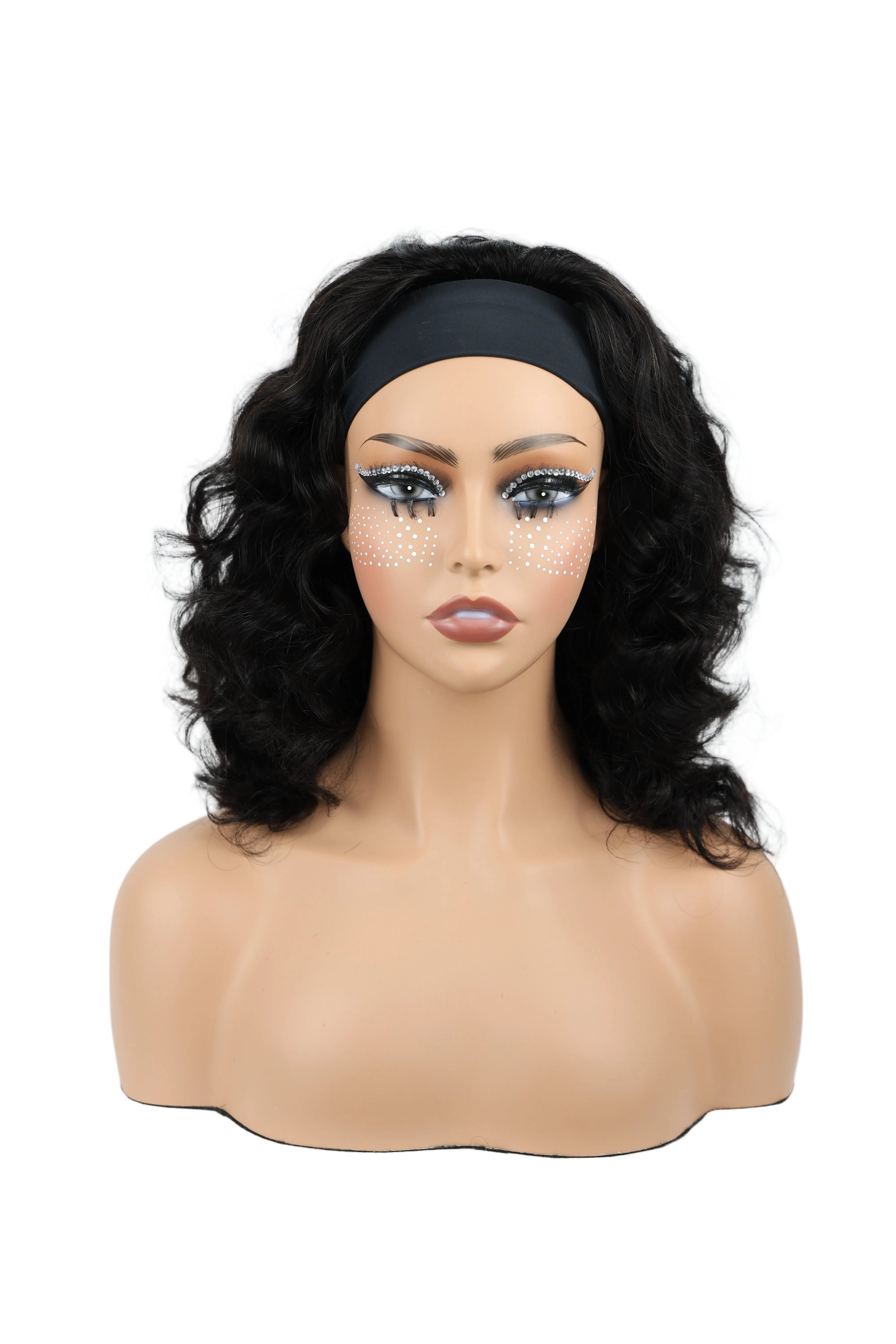 Full human hair wig, Vietnamese hair quality hairband s18