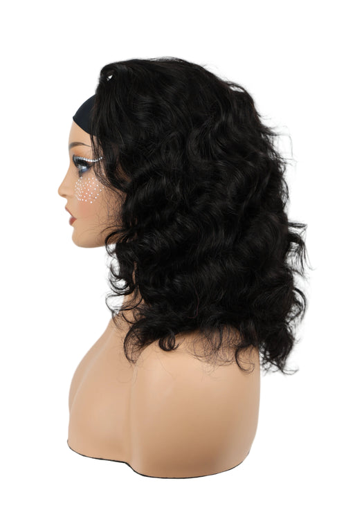 Full human hair wig, Vietnamese hair quality hairband s18