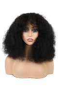 Full human hair wig, Vietnamese hair quality, machine-made small curly pixi