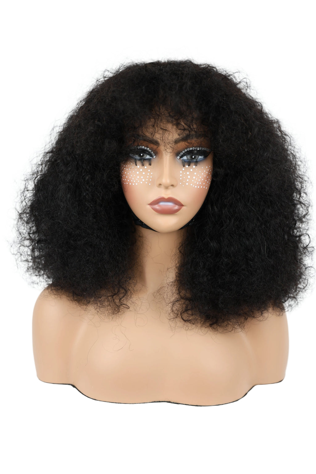 Full human hair wig, Vietnamese hair quality, machine-made small curly pixi